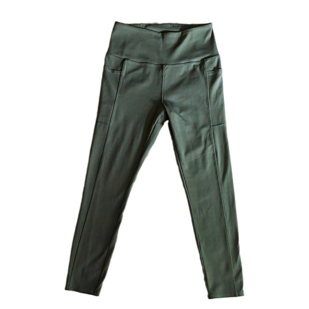 Danskin Women's Sage Leggings Buttery Soft Gusset Lined Lux 2 Pockets Size M 24"